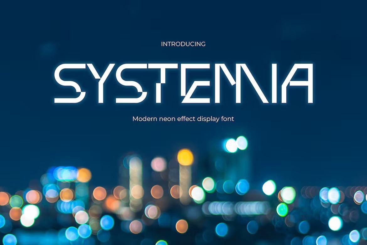 Free Download of Systemia Font - Modern Sleek Typography