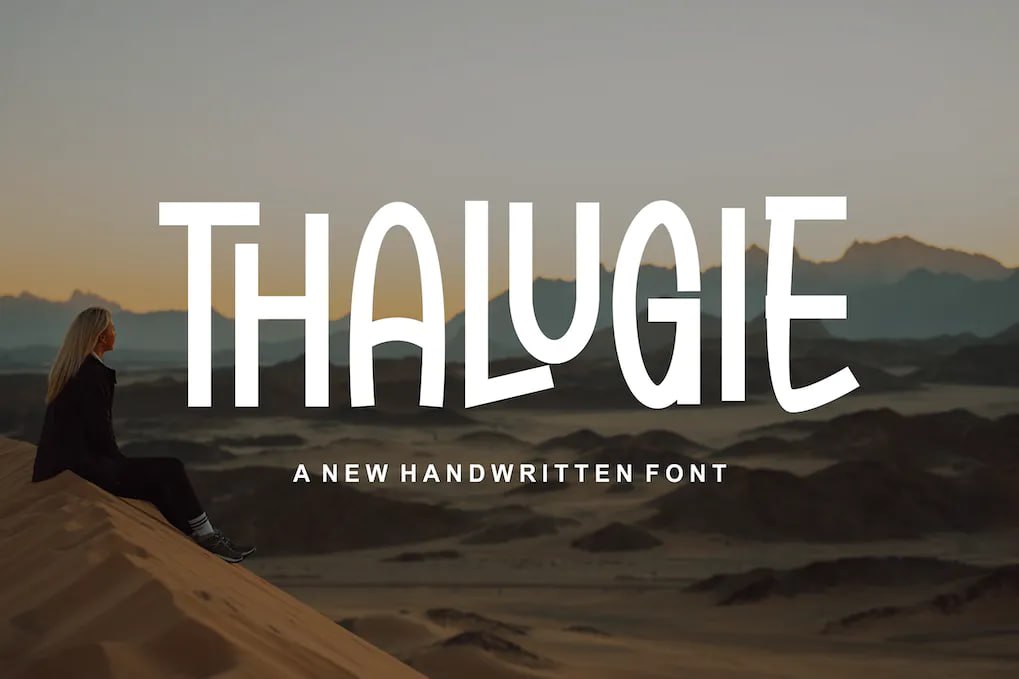 Скачайте бесплатно шрифт Thalugie Fonts - стильный и современный дизайн