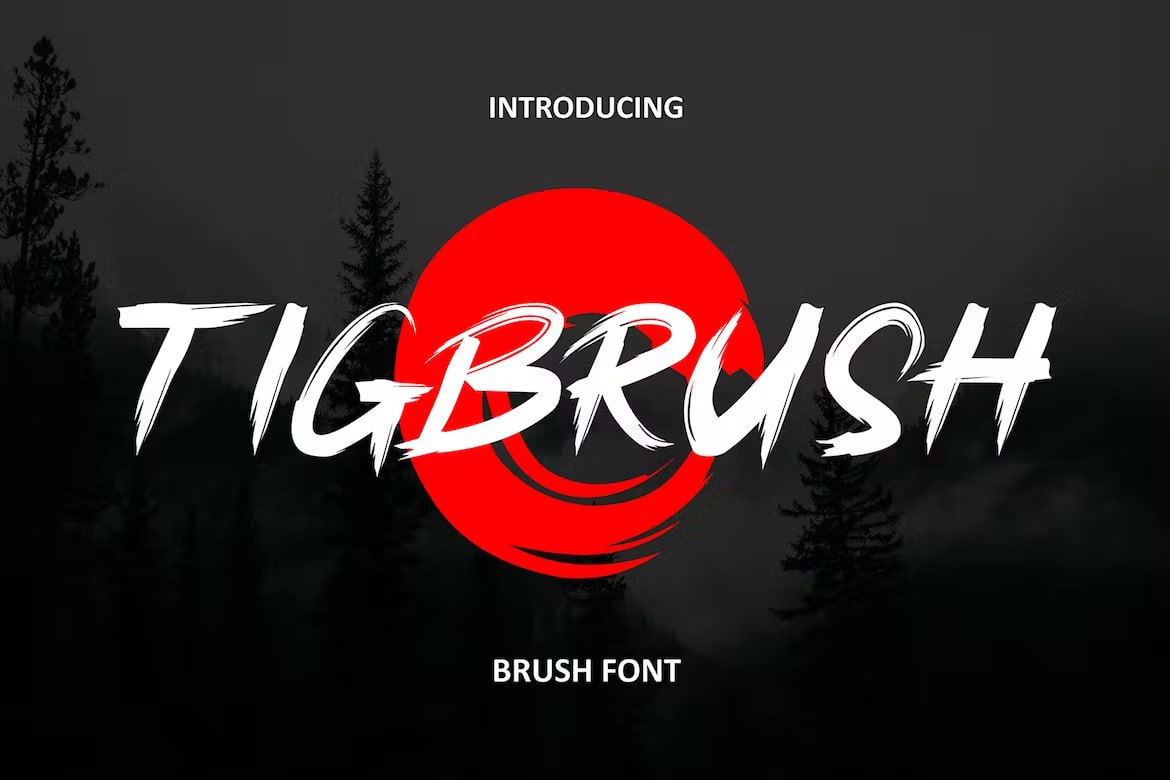 Скачайте бесплатно шрифт Tigbrush - натуральный кистевой стиль