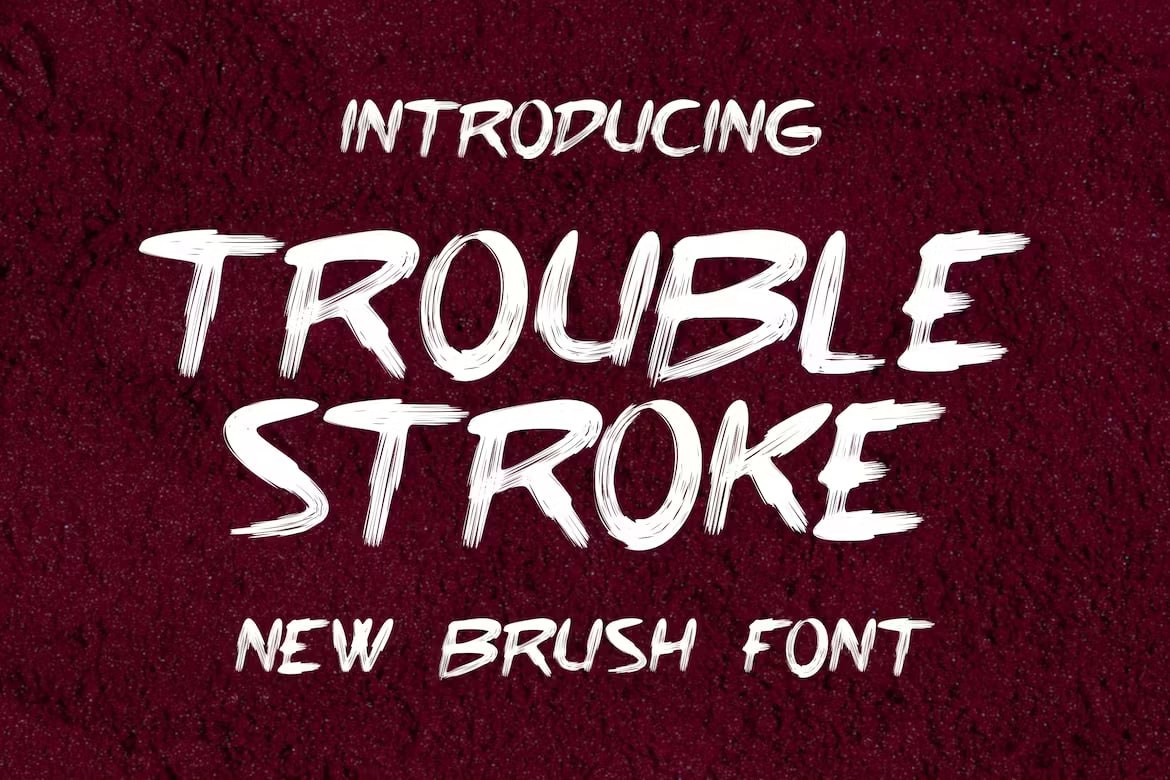 Téléchargez gratuitement Trouble Stroke Fonts - Police créative et moderne