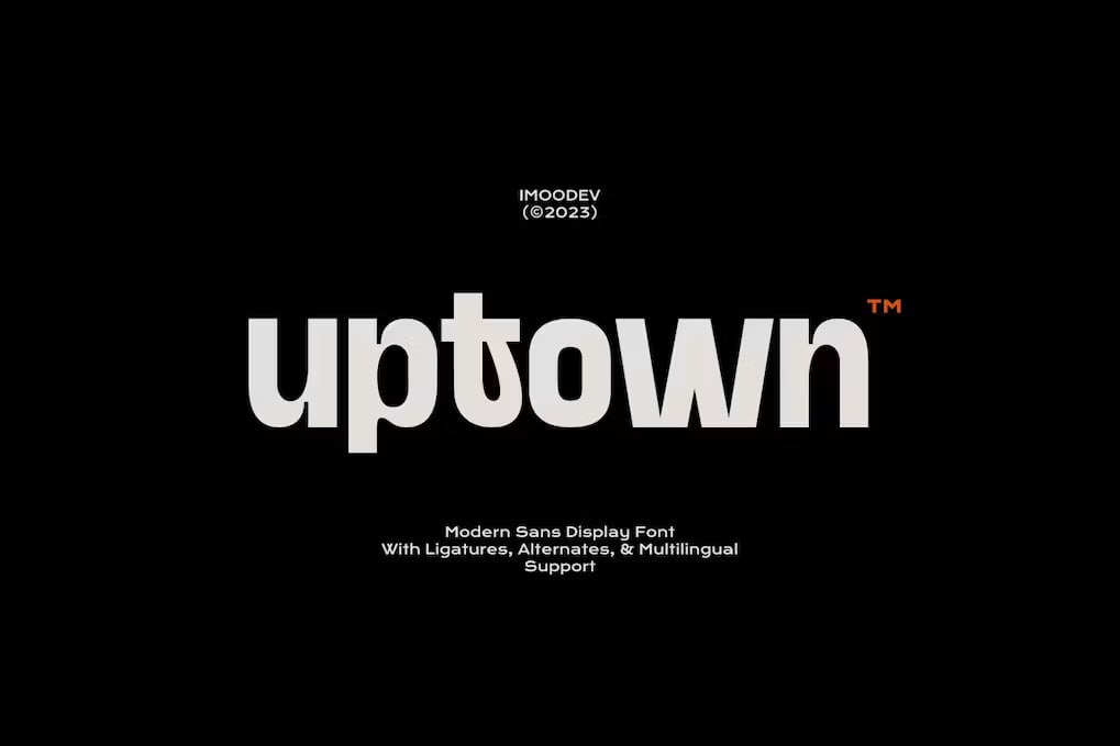 Скачайте бесплатно шрифт Uptown - современный и стильный