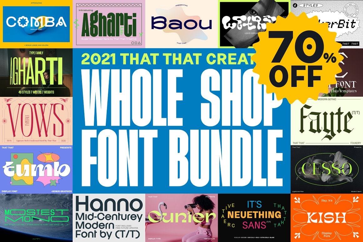 Скачайте бесплатно Whole Shop Font Bundle - идеальные шрифты для вашего проекта