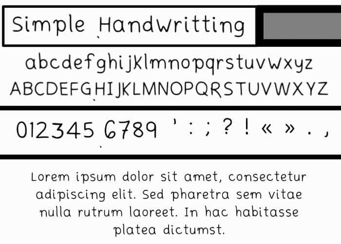 Download Simple Handwritting Font - Free, Casual Style