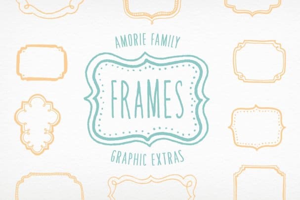 Download Amorie Extras Frames Font Free - Creative Design