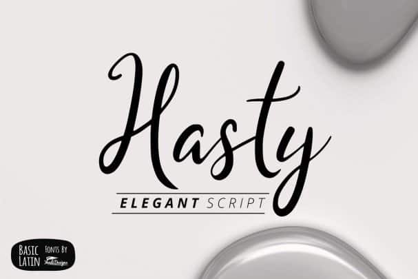 Скачайте бесплатно шрифт Hasty Elegant - совершенство элегантного дизайна