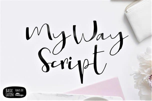 Скачайте бесплатно шрифт My Way Script - уникальная каллиграфия