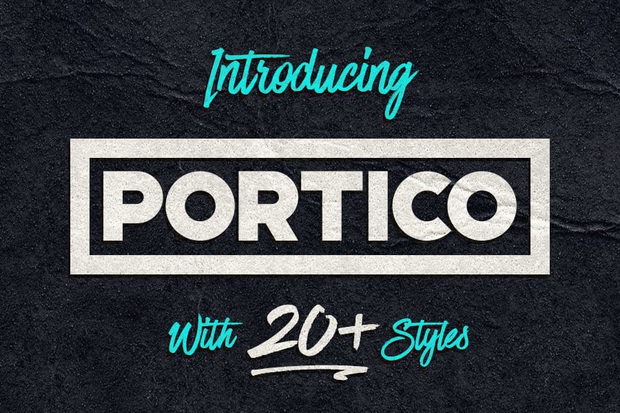 Gratis Portico Schriftart herunterladen – Stilvolle Eleganz für Ihre Designs