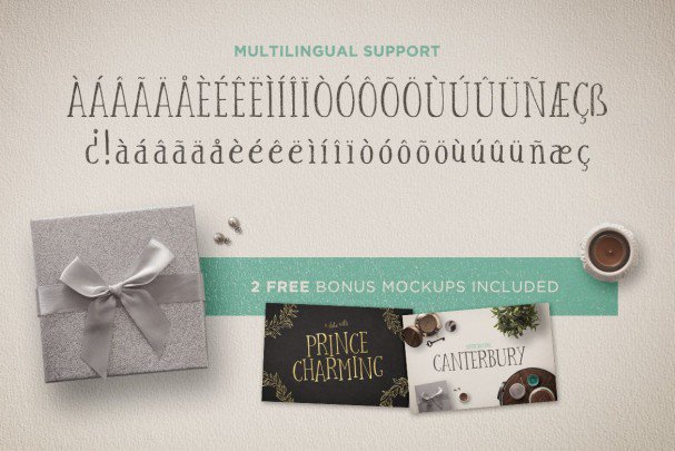 Canterbury Font Bonus Mockups