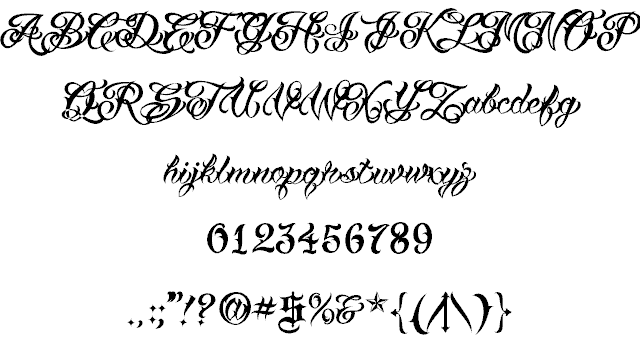 Скачайте бесплатно VTC Tattoo Script Two - стильный татуировочный шрифт