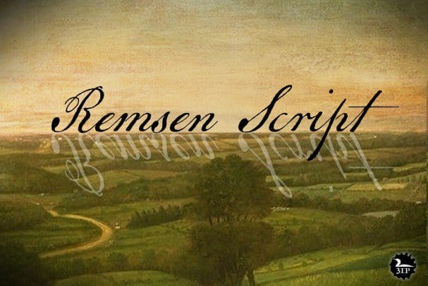 Скачайте бесплатно шрифт Remsen Script — стильный каллиграфический шрифт