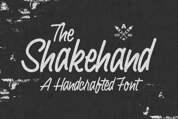 Скачайте бесплатно шрифт Shakehand Typeface - уникальный стилевой шрифт