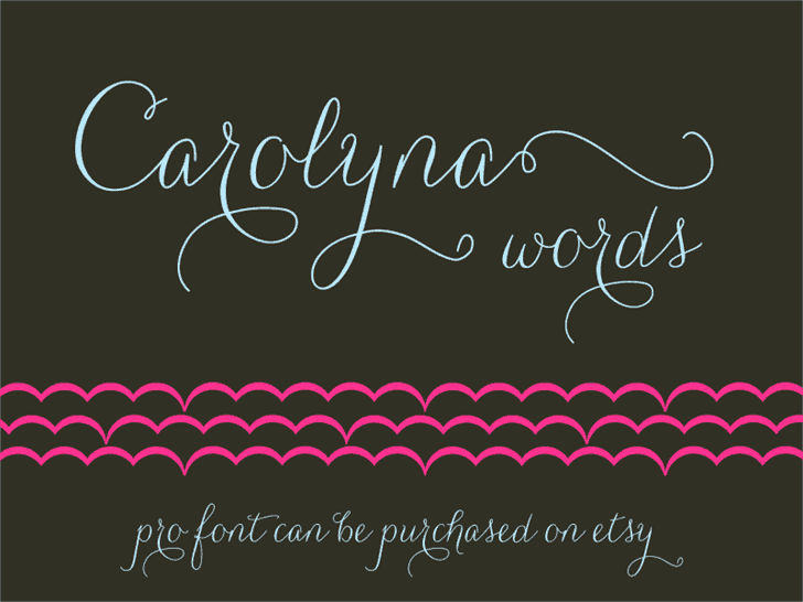 Download Carolyna Words Font Free - Elegant Handwriting Style