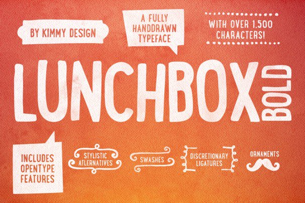 Скачайте бесплатно шрифт Lunchbox Bold - креативный детский стиль