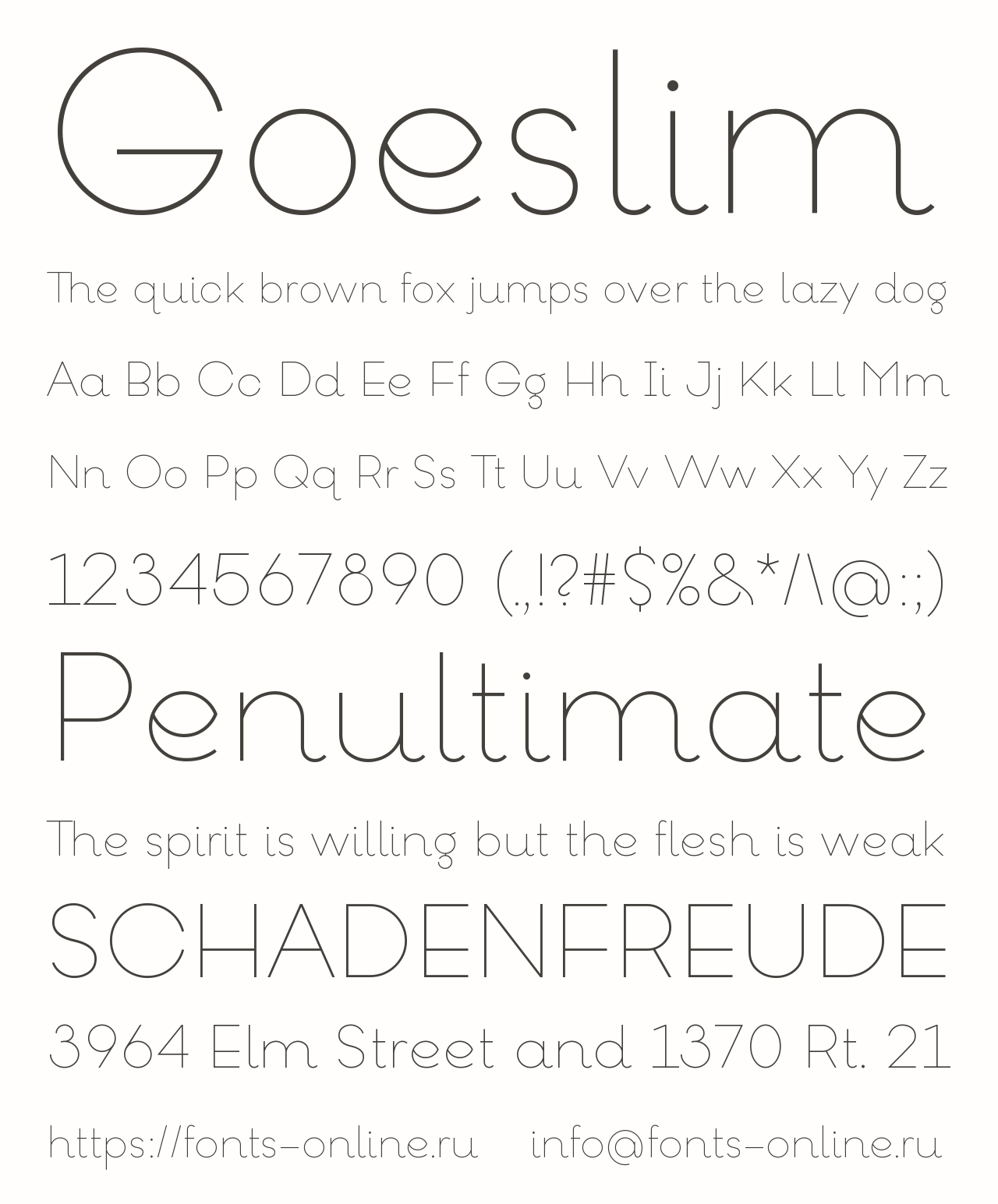 Kostenlos downloaden: Die vielseitige goeslim Schriftart für modernes Design