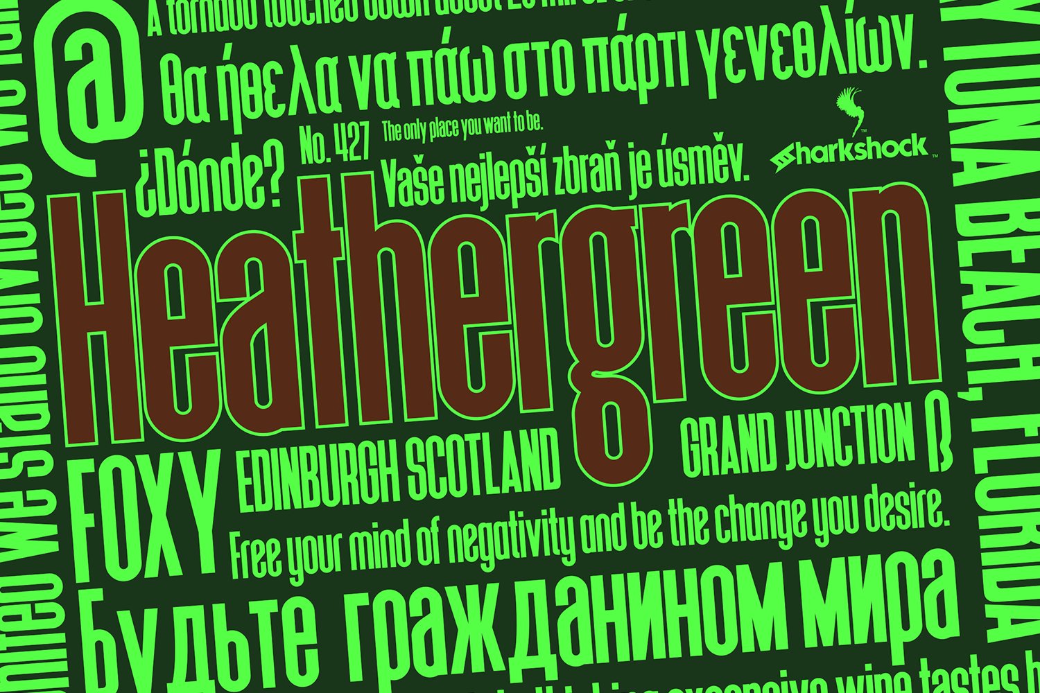 Download Heathergreen Sharkshock Font Free - Unique & Bold Design