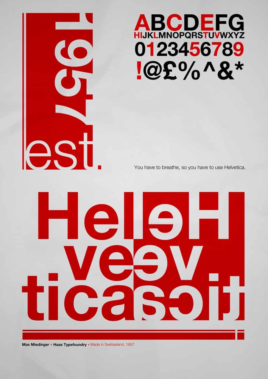 Helvetica 1957 Max Miedinger