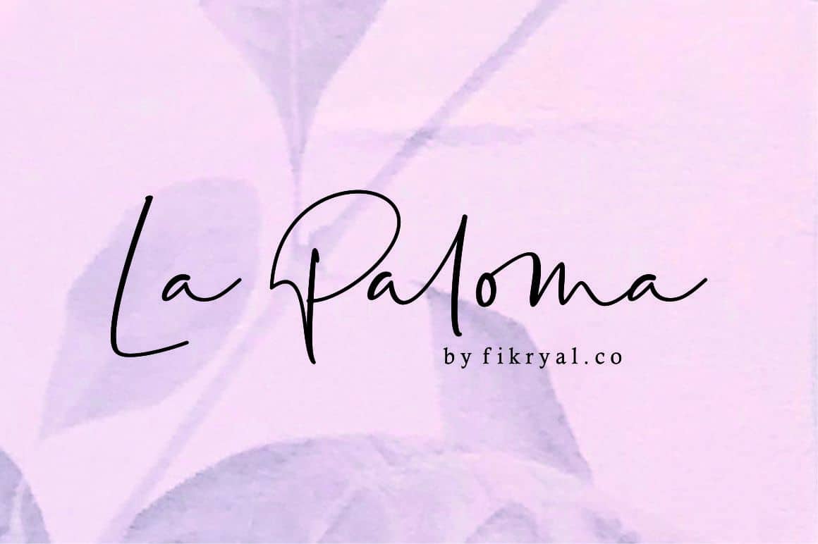 Download La Paloma Font Free - Charming Script Style