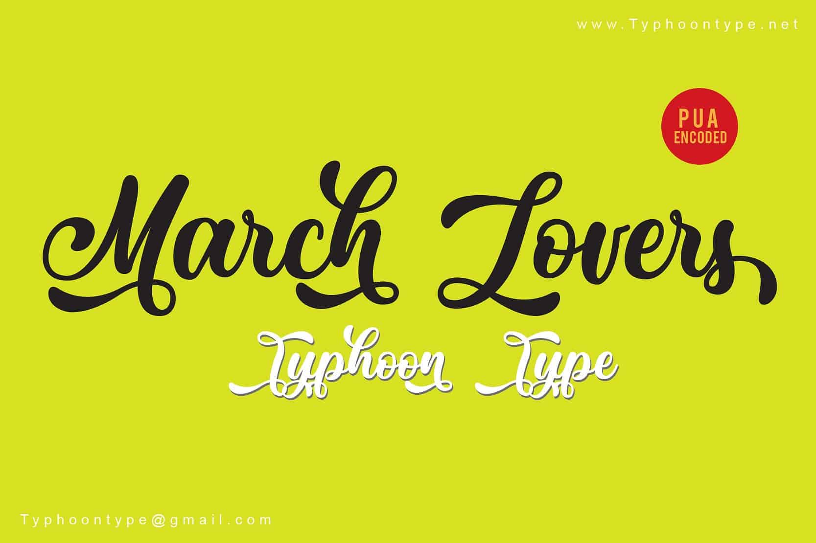 Download March Lovers Font Free - Charming and Playful Script