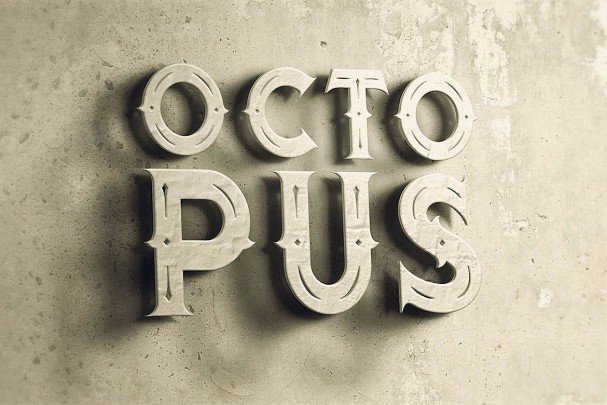 Octopus Vintage Style Font