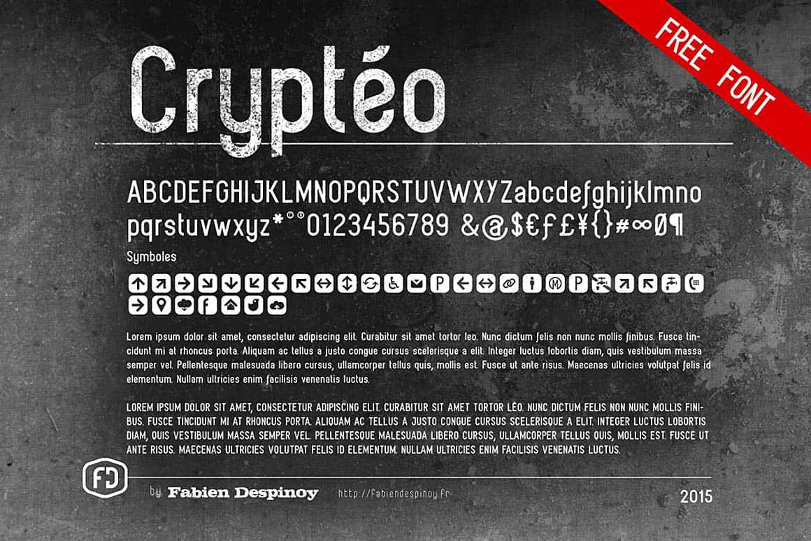 Laden Sie die Crypteo Schriftart kostenlos herunter - Modern und Einzigartig