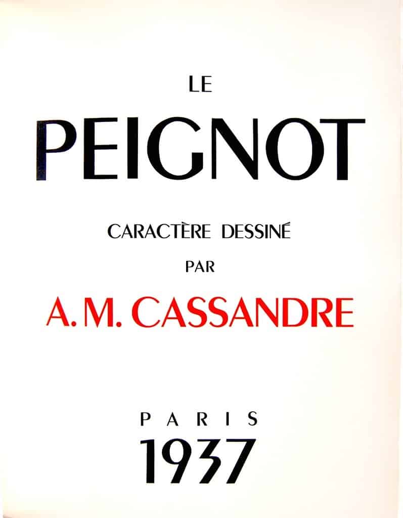 Peignot 1937 A M Cassandre