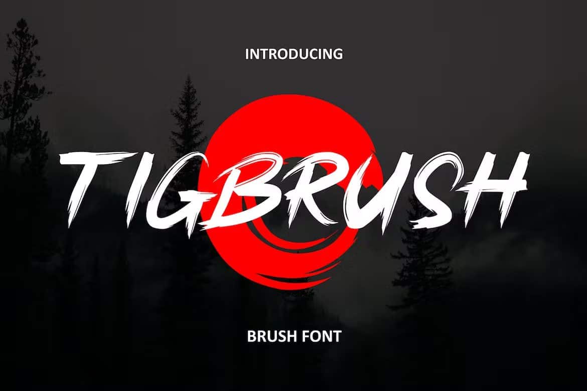 Download Tigbrush Font Free - Artistic Brush Style