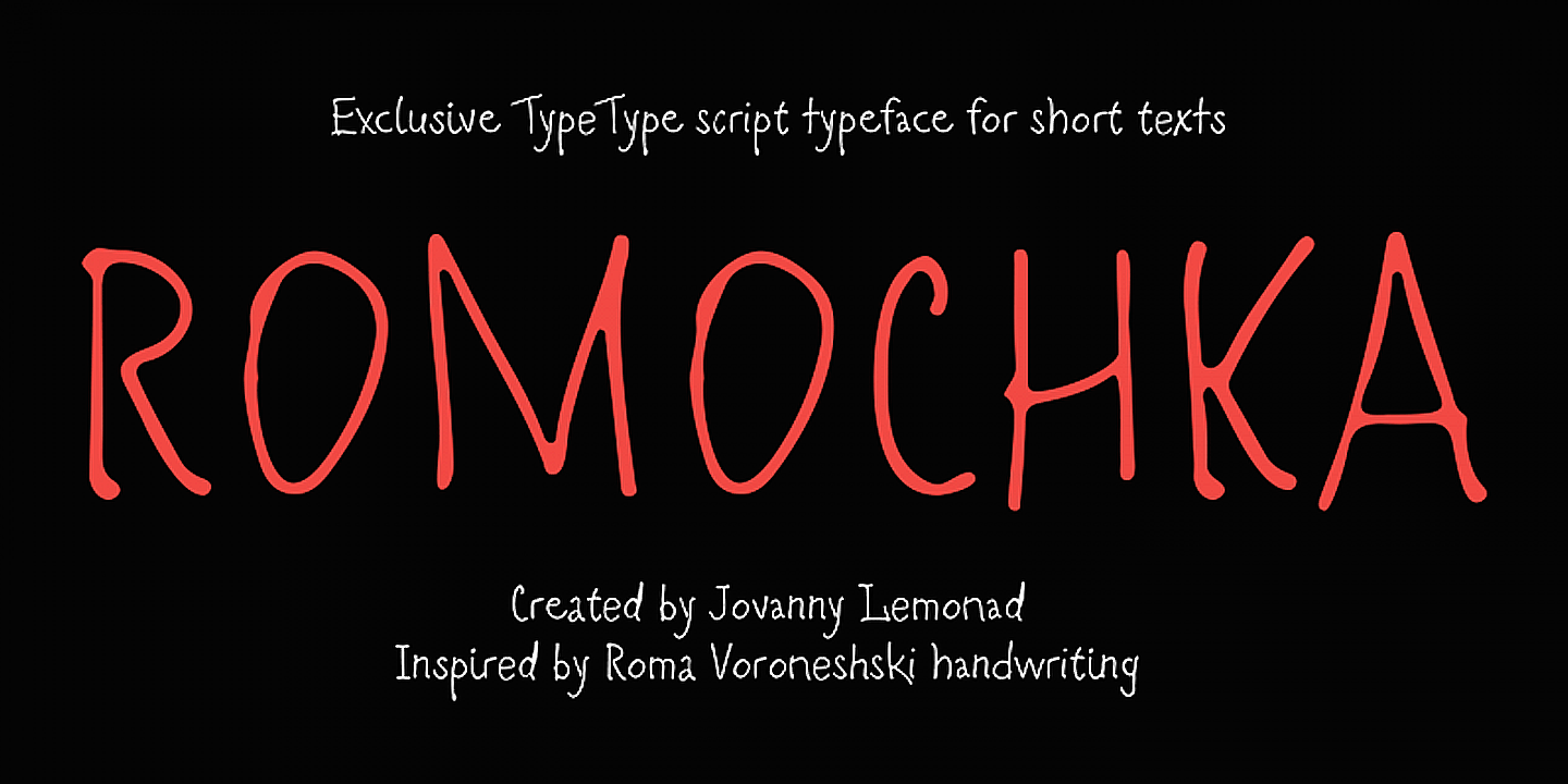 Download Romochka Font Free - Unique Handwritten Style