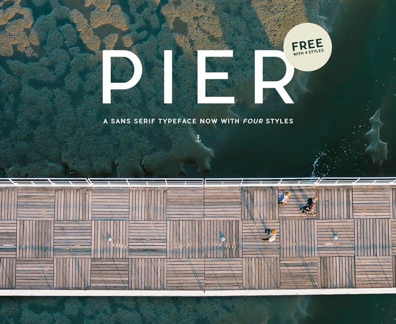 Laden Sie die Pier Sans Schriftart kostenlos herunter - Moderne Sans-Serif-Schrift