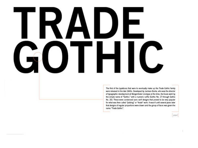 Шрифт Trade Gothic