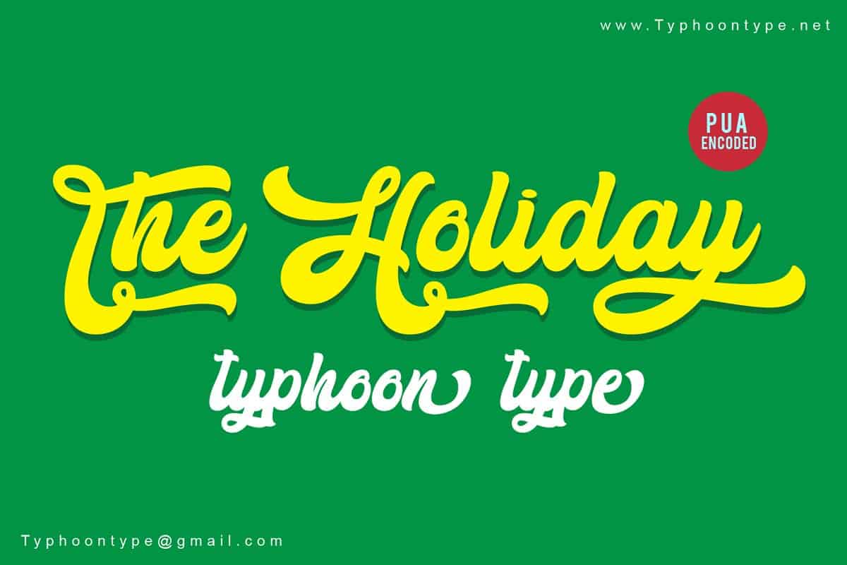 Download The Holiday Font Free - Festive and Fun Style