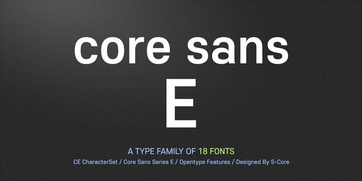 Font Core Sans E