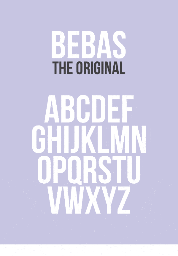 Download Bebas Neue font (typeface)