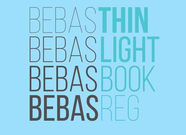 Download Bebas Neue font (typeface)