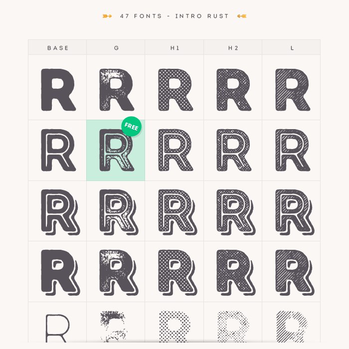 Download Introrust font (typeface)