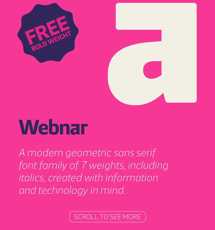 Download Webnar Bold font (typeface)