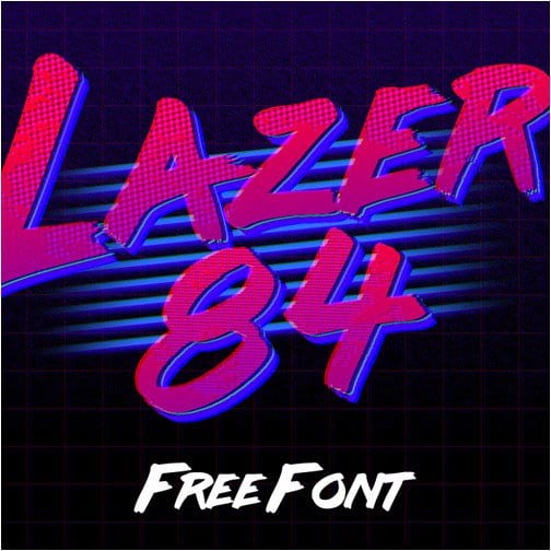 Download Lazer84 font (typeface)