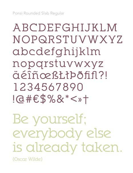 Download Ponsi Rounded Slab font (typeface)