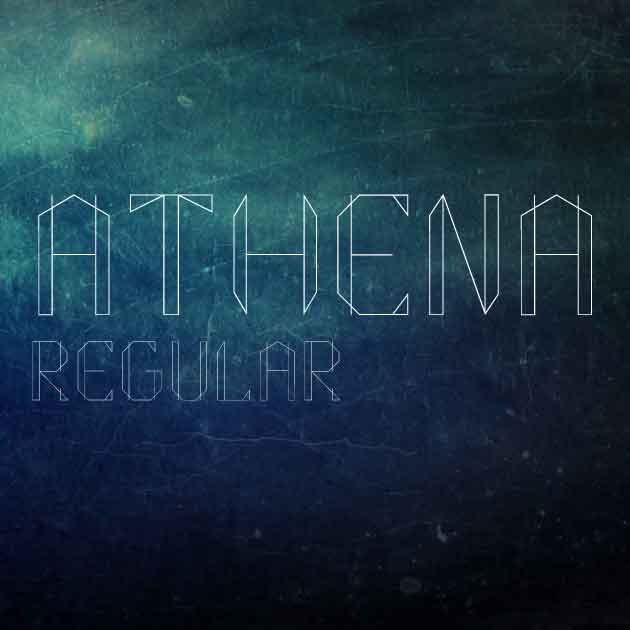 Download Athena regular font (typeface)