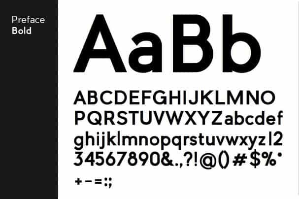 Download PREFACE Sans-Serif Typeface font (typeface)