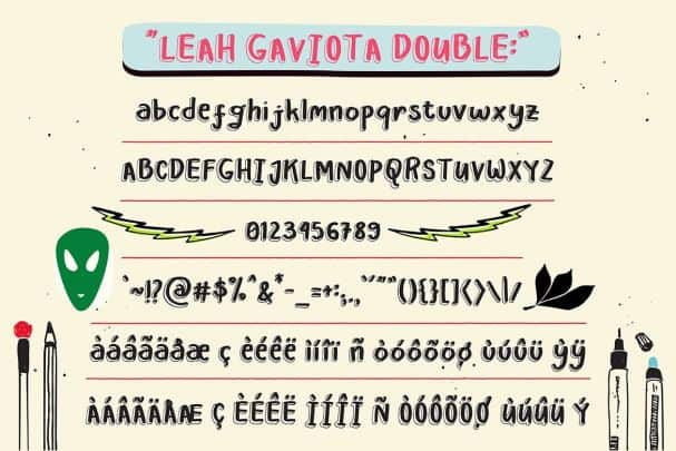Download Leah Gaviota font (typeface)