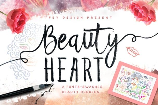Download Beauty Heart Script font (typeface)