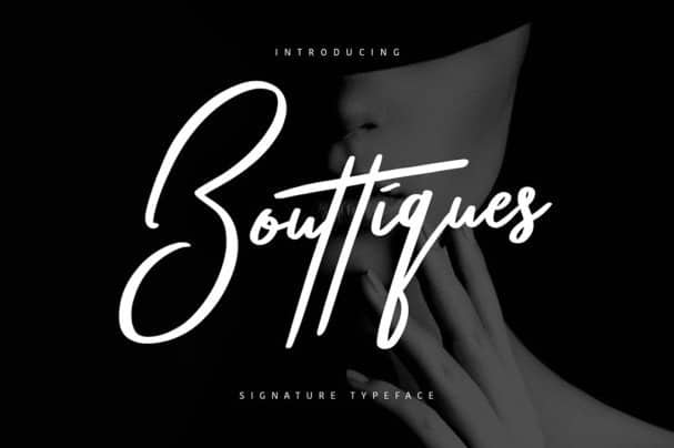 Download Bouttiques Signature font (typeface)