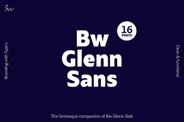 Download Bw Glenn Sans family font (typeface)