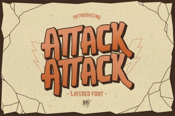 Download Attack-Attack Typeface font (typeface)