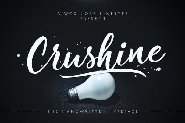 Download Crushine Wet Brush font (typeface)