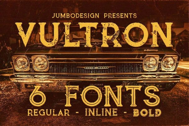 Download Vultron - Vintage Style font (typeface)