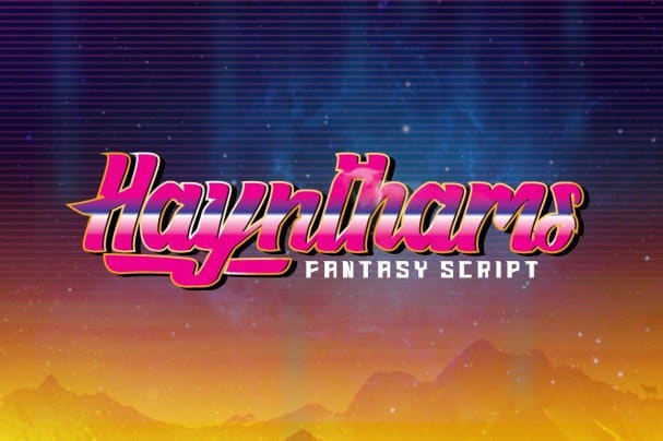 Download Haynthams Spacescript 2 in 1 font (typeface)