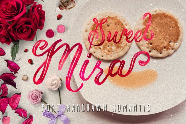 Download Mira & graphic watercolor & swirls font (typeface)