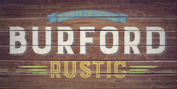 Download Burford Rustic Extrude Two font (typeface)