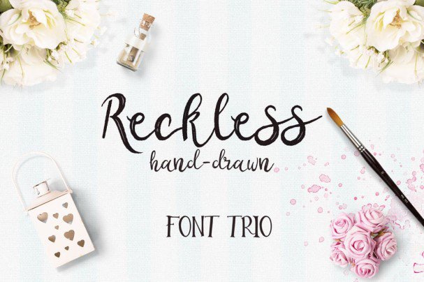 Download Reckless Trio font (typeface)
